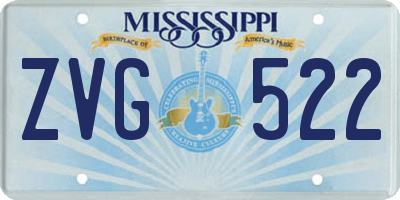 MS license plate ZVG522