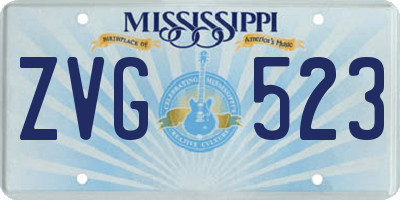 MS license plate ZVG523