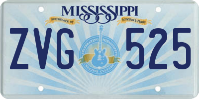 MS license plate ZVG525