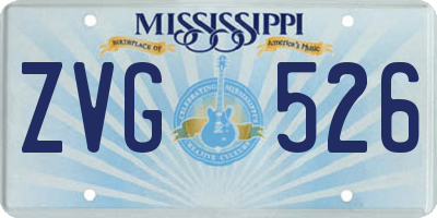 MS license plate ZVG526
