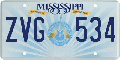 MS license plate ZVG534