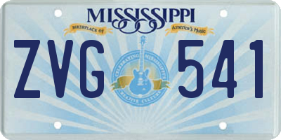 MS license plate ZVG541