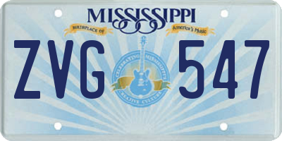 MS license plate ZVG547