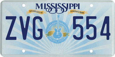 MS license plate ZVG554