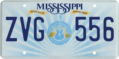 MS license plate ZVG556