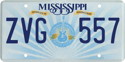 MS license plate ZVG557