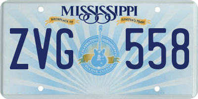 MS license plate ZVG558