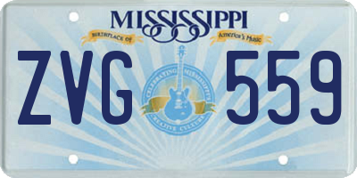 MS license plate ZVG559