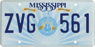 MS license plate ZVG561