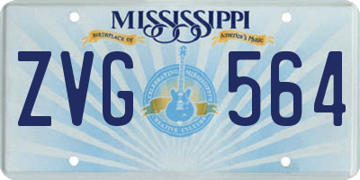 MS license plate ZVG564