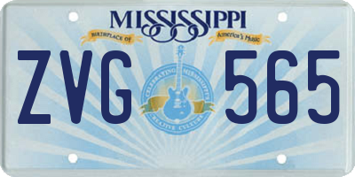 MS license plate ZVG565