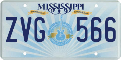 MS license plate ZVG566