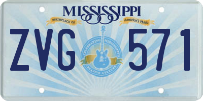 MS license plate ZVG571