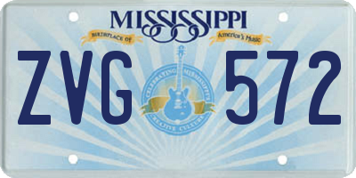 MS license plate ZVG572