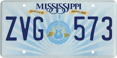 MS license plate ZVG573