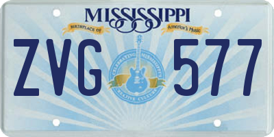 MS license plate ZVG577