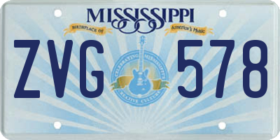 MS license plate ZVG578