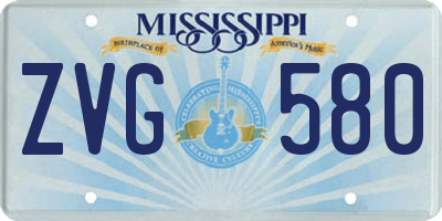 MS license plate ZVG580