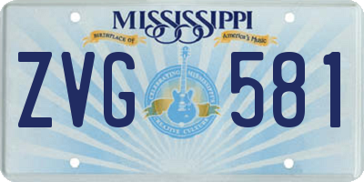 MS license plate ZVG581