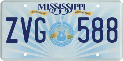 MS license plate ZVG588