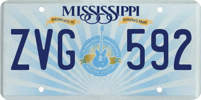 MS license plate ZVG592