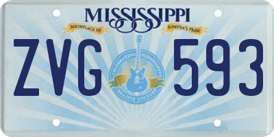 MS license plate ZVG593