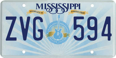 MS license plate ZVG594