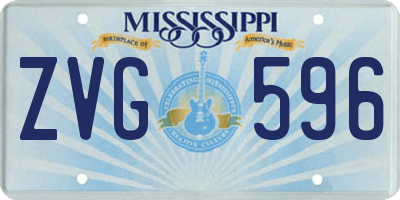 MS license plate ZVG596