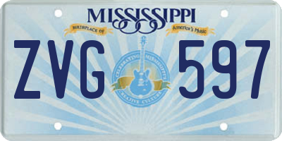 MS license plate ZVG597