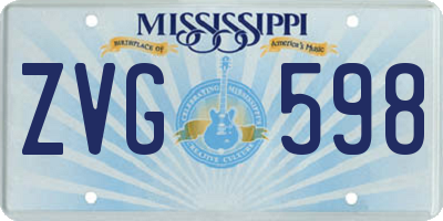 MS license plate ZVG598