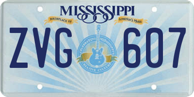MS license plate ZVG607
