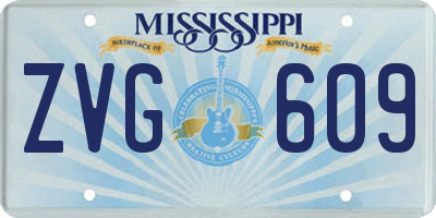 MS license plate ZVG609