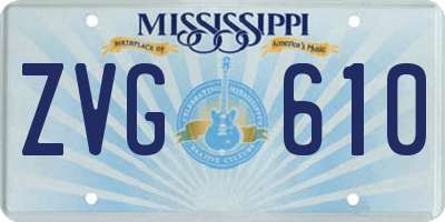 MS license plate ZVG610