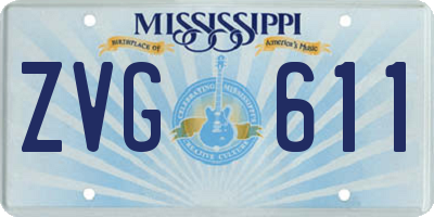 MS license plate ZVG611