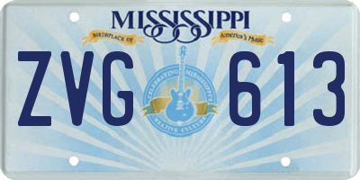 MS license plate ZVG613