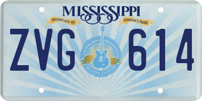 MS license plate ZVG614