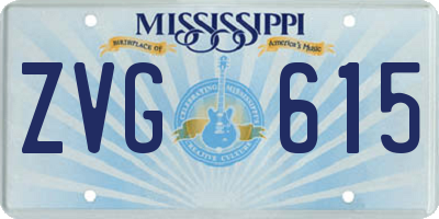 MS license plate ZVG615