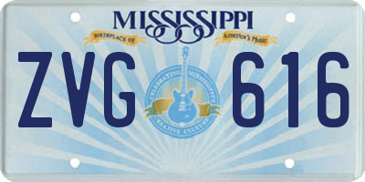 MS license plate ZVG616
