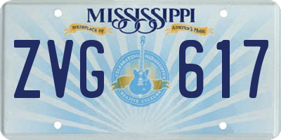 MS license plate ZVG617