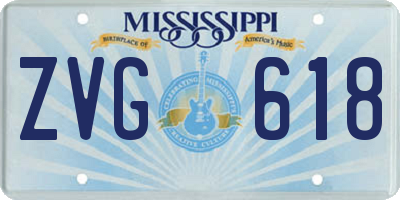 MS license plate ZVG618