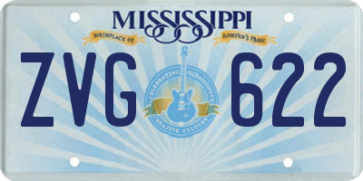 MS license plate ZVG622