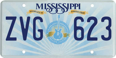 MS license plate ZVG623