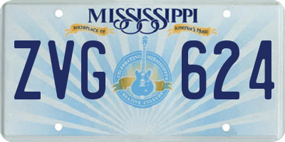 MS license plate ZVG624