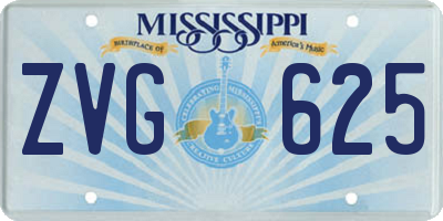 MS license plate ZVG625