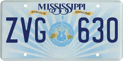 MS license plate ZVG630