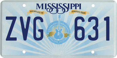 MS license plate ZVG631
