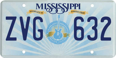 MS license plate ZVG632