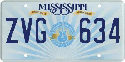 MS license plate ZVG634