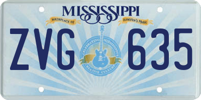 MS license plate ZVG635