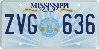 MS license plate ZVG636